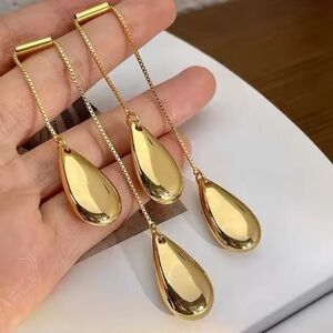 Anthropologie Gold Drop Earrings